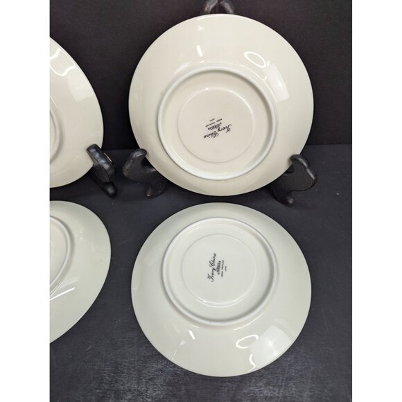 Ivory China Mikasa M2004 Trafalgar Black Rim 5 3/4" Saucer Replacement Set of 4 - Picture 7 of 9
